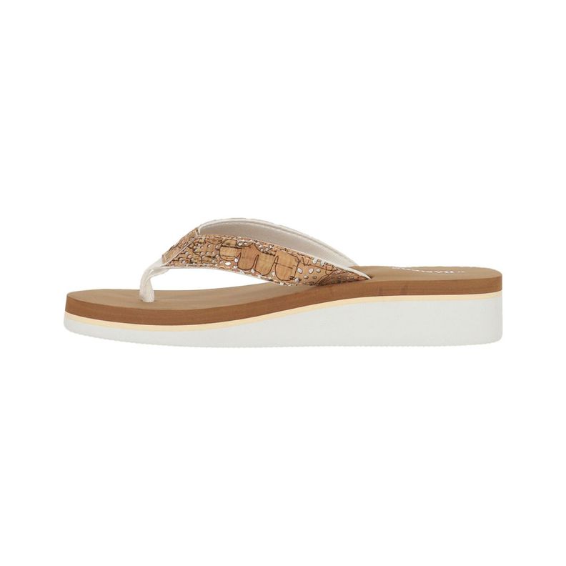 Sandalia Bamers Mujer Woodie Mid Café/Blanco-1