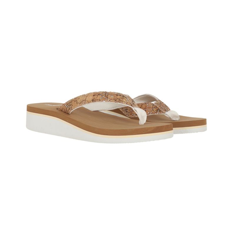 Sandalia Bamers Mujer Woodie Mid Café/Blanco-2