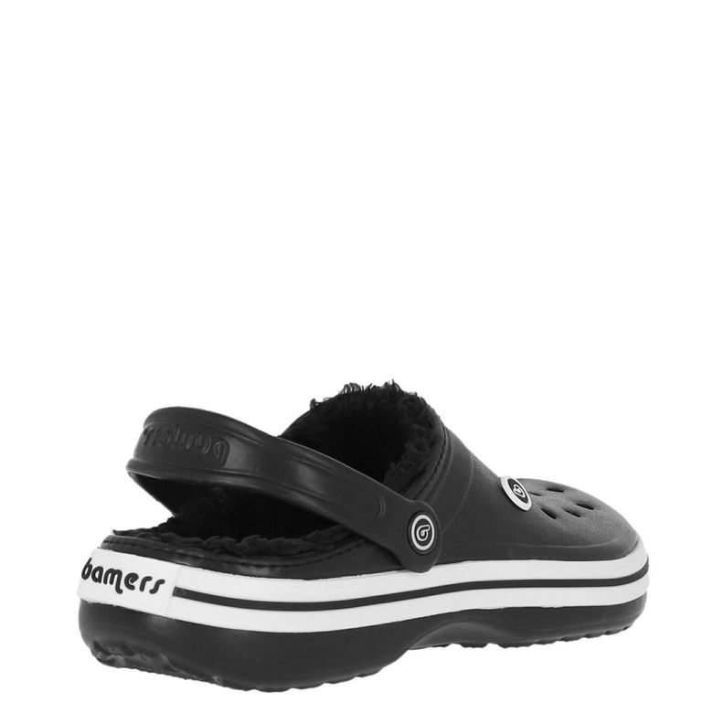 Zueco Hombre   Bamers Refugio Line Negro/Blanco-3