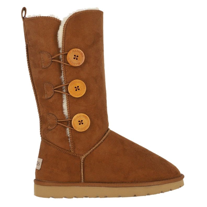 Bota Bamers Blast Button High Fiber Mujer Caramelo-0