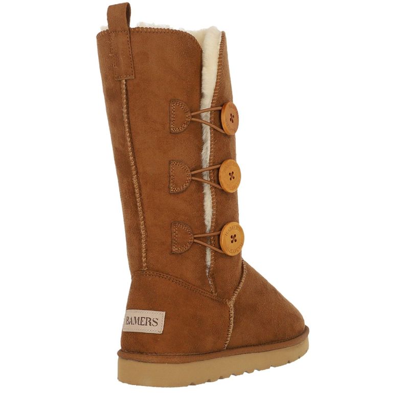 Bota Bamers Blast Button High Fiber Mujer Caramelo-2