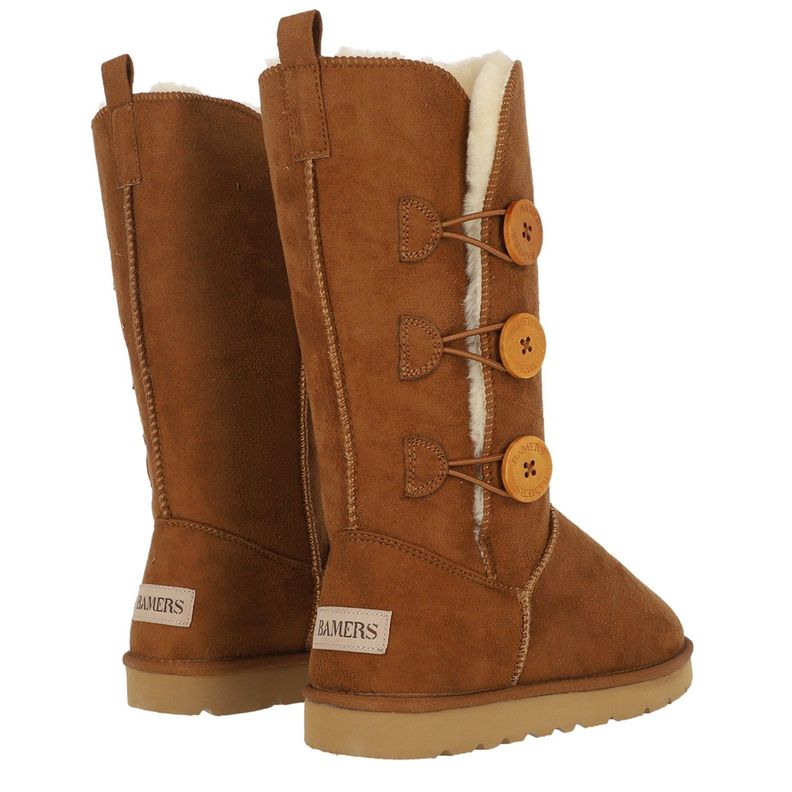 Bota Bamers Blast Button High Fiber Mujer Caramelo-4
