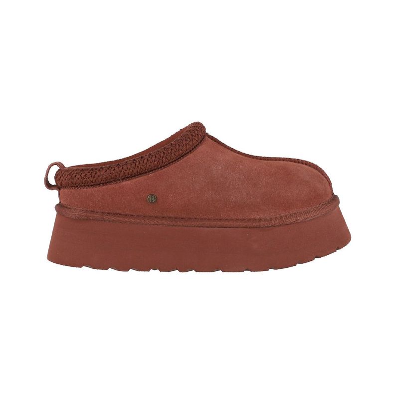 Pantufla Mujer Bamers Piemonte Cuero Terracota-0
