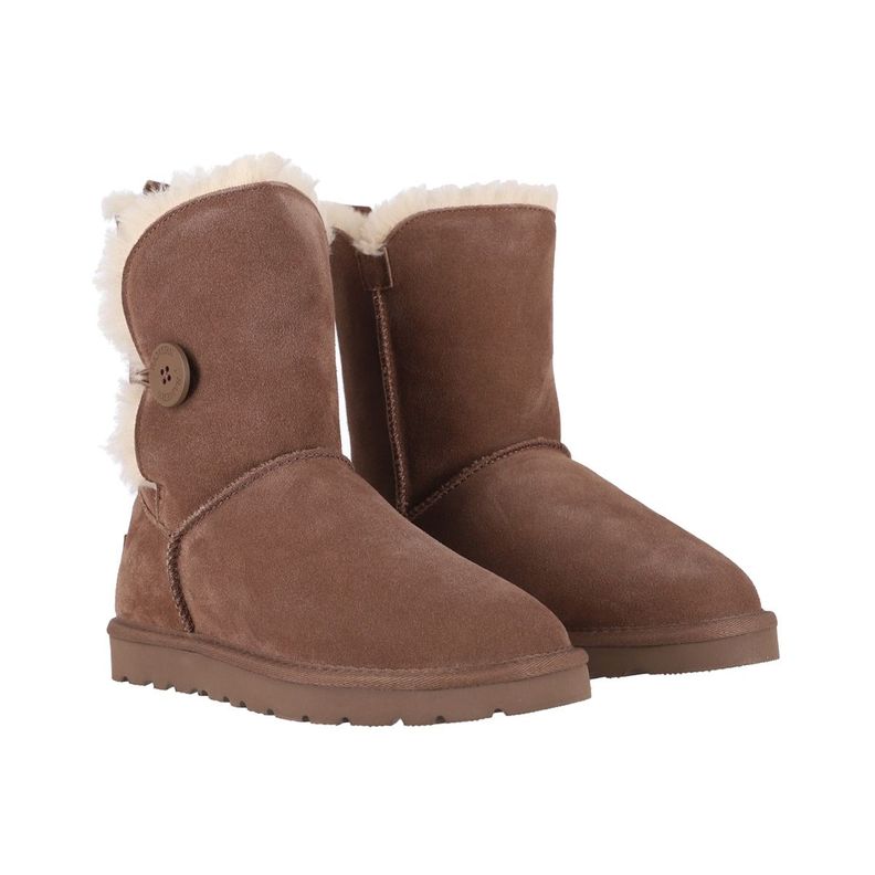 Botas Mujer Bamers Blast Button Cuero Marrón-4