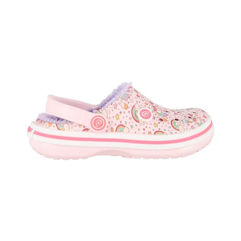 Zuecos Joven Bamers Refugio Line Rosa Print-0