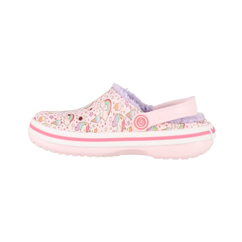 Zuecos Joven Bamers Refugio Line Rosa Print-1