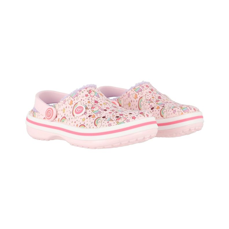 Zuecos Joven Bamers Refugio Line Rosa Print-4