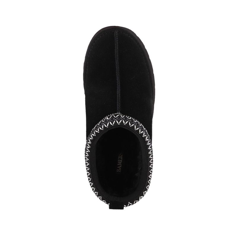 Pantufla Mujer Bamers Piemonte Cuero Negro-2