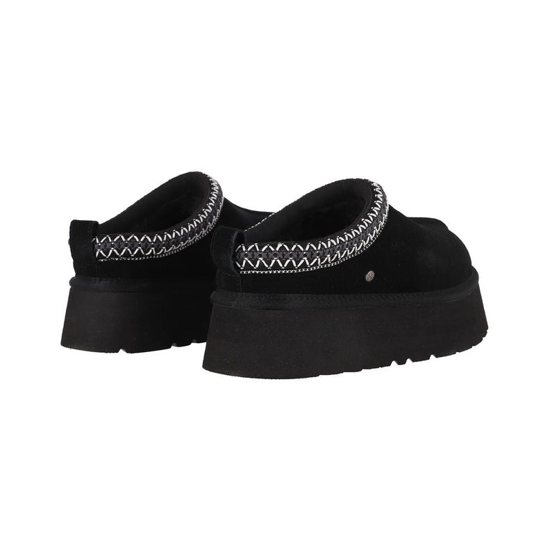 Pantufla Mujer Bamers Piemonte Cuero Negro-5