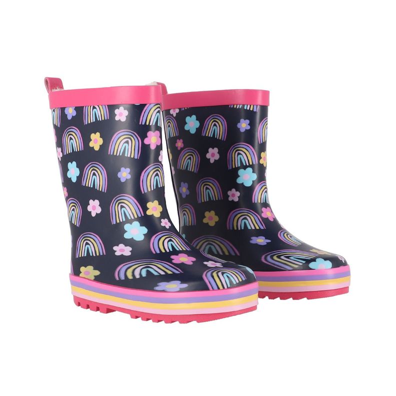 Botas de Agua Niñas Bamers Malka Azul Marino Print-4
