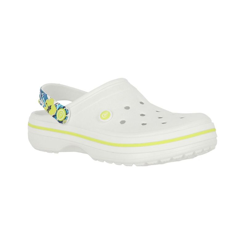 Zueco Bamers Airline Print Mujer Blanco-1