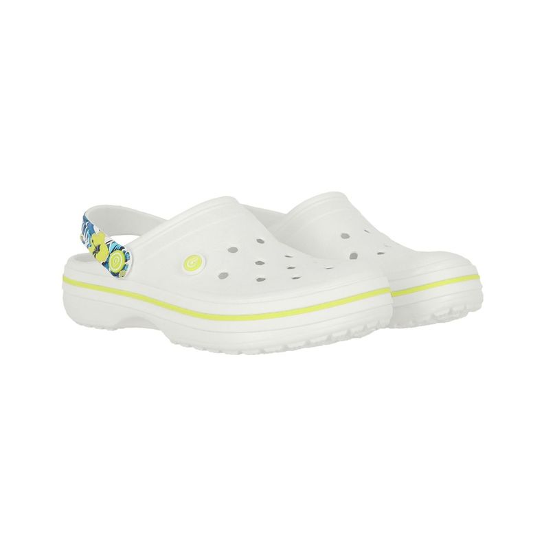 Zueco Bamers Airline Print Mujer Blanco-2