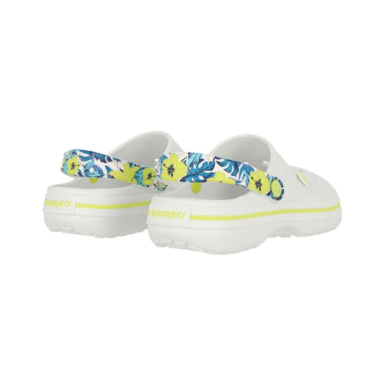 Zueco Bamers Airline Print Mujer Blanco-3