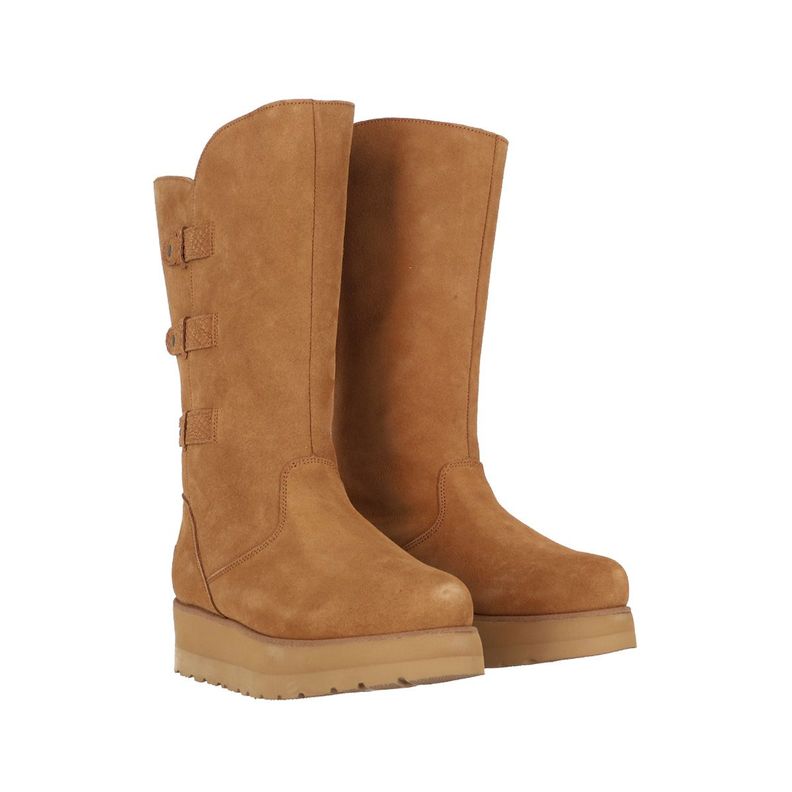Bota Bamers Cadiz High Cuero Mujer Caramel-4