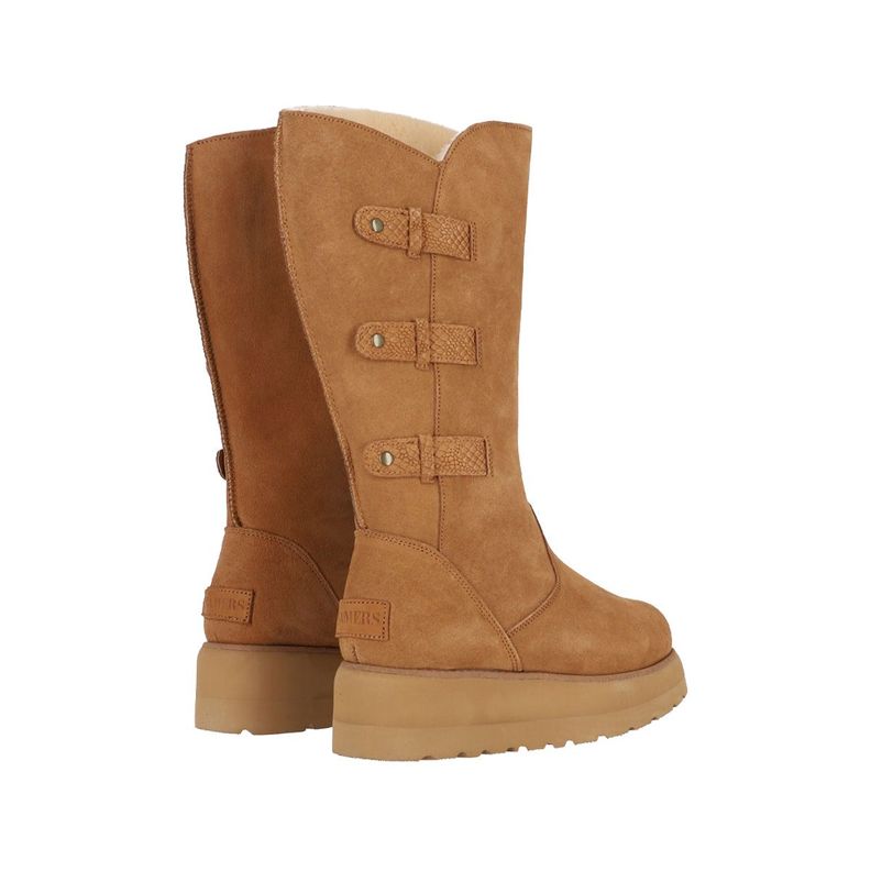 Bota Bamers Cadiz High Cuero Mujer Caramel-5