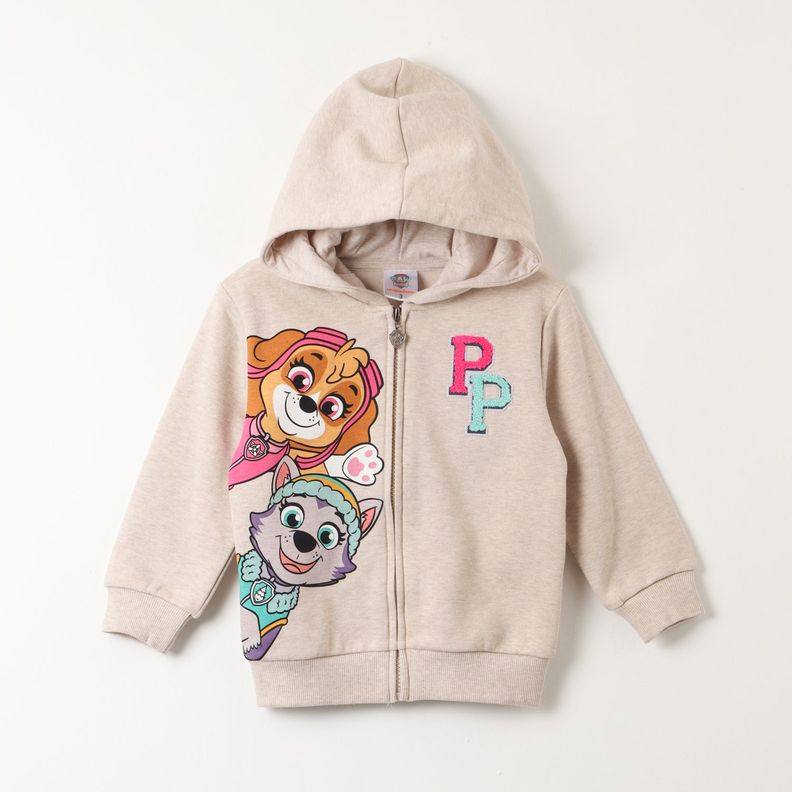 Poleron Abierto Niña Ice Cream Gris Paw Patrol-0