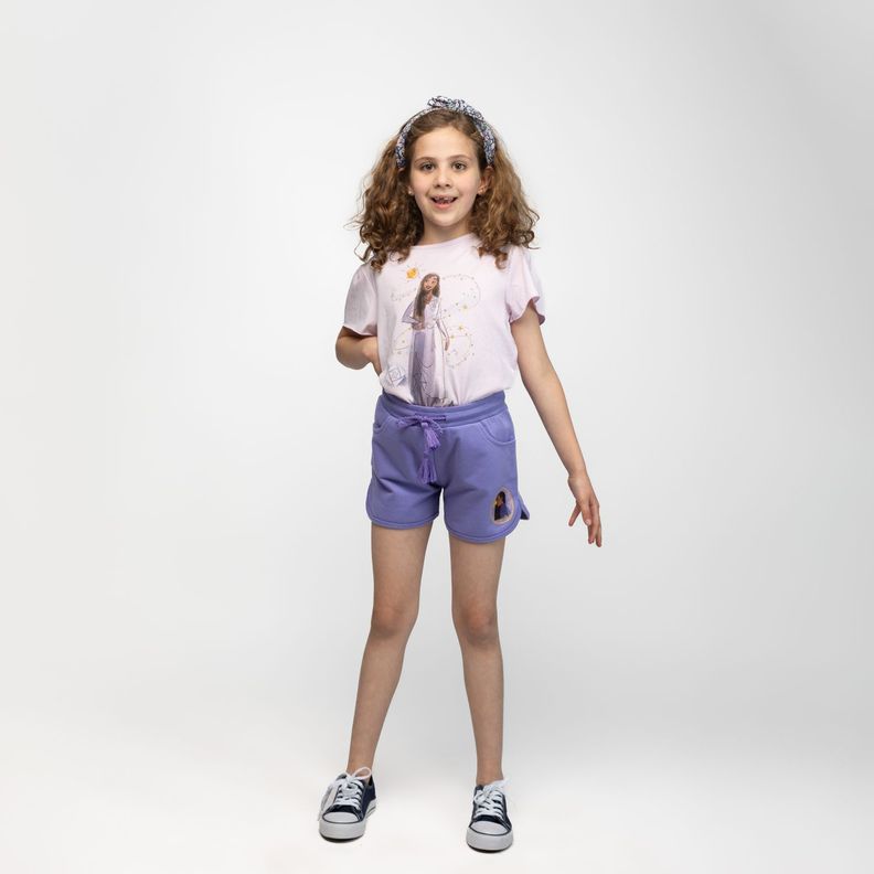 Short Niña Wish Asha Morado Disney-0