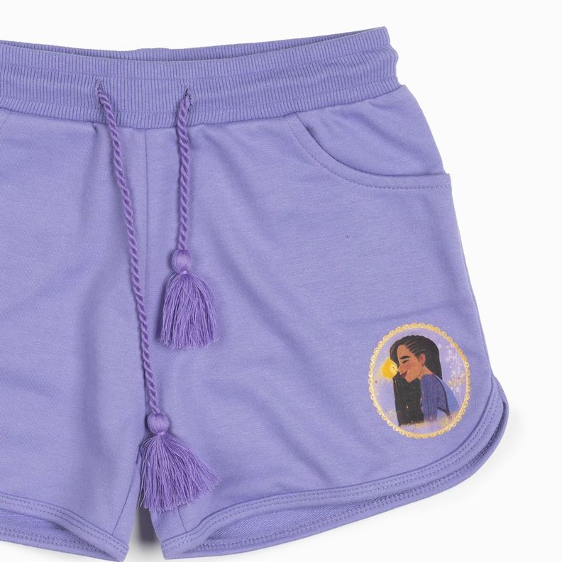Short Niña Wish Asha Morado Disney-4