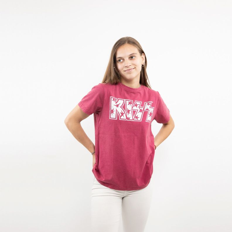 Polera Mujer  Kiss Estrellas Rosado-0