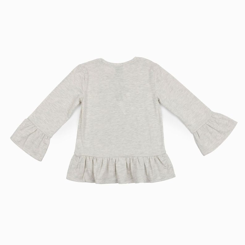 Polera Manga Larga Niña Minnie Fabulosa Gris Disney-1