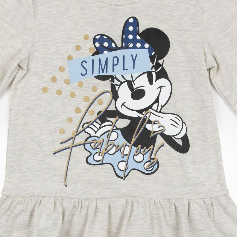 Polera Manga Larga Niña Minnie Fabulosa Gris Disney-2
