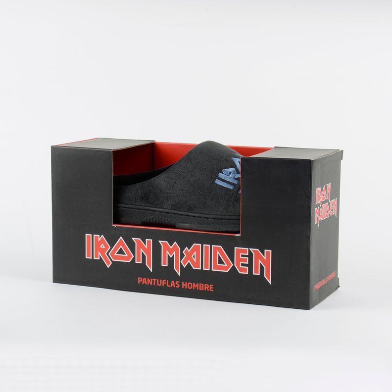 Pantufla Hombre Skull Gris Iron Maiden-3
