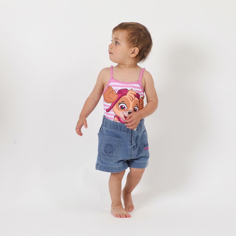 Short Niña Skye Azul Paw Patrol-0