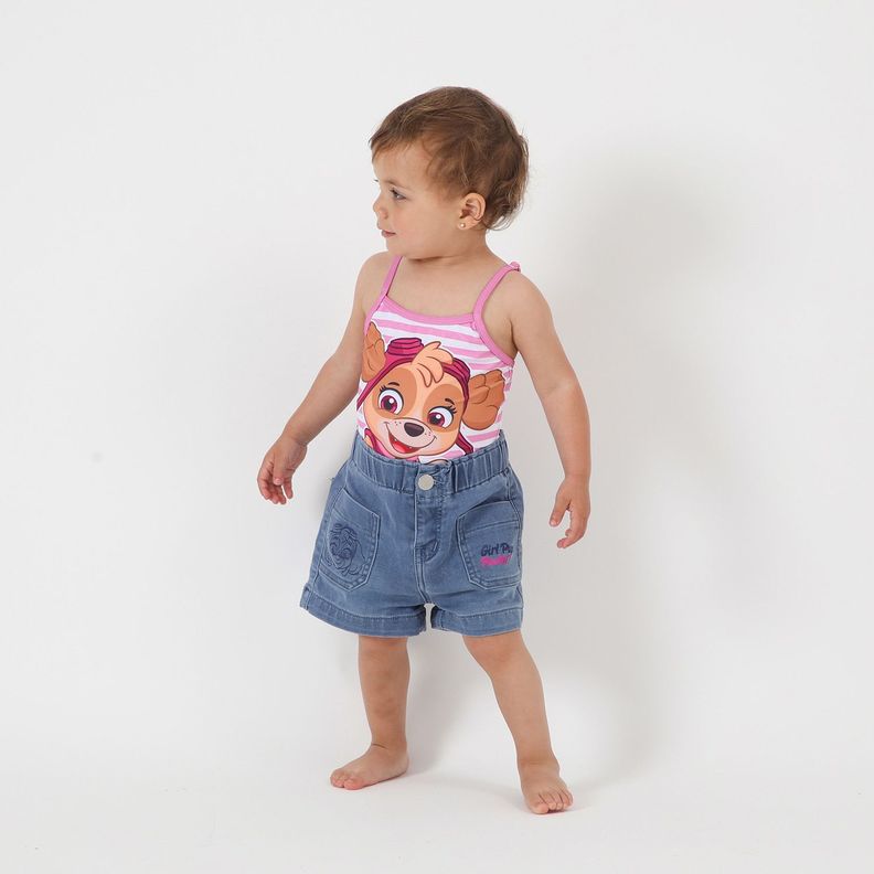 Short Niña Skye Azul Paw Patrol-1