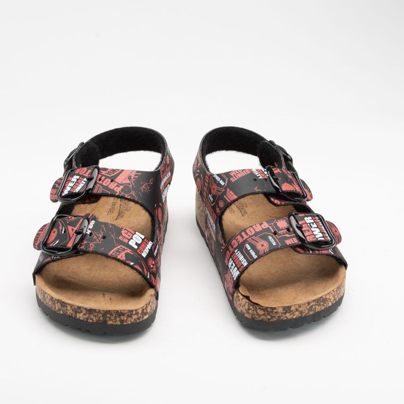 Sandalias Niño Spiderman Black Negro Marvel-2