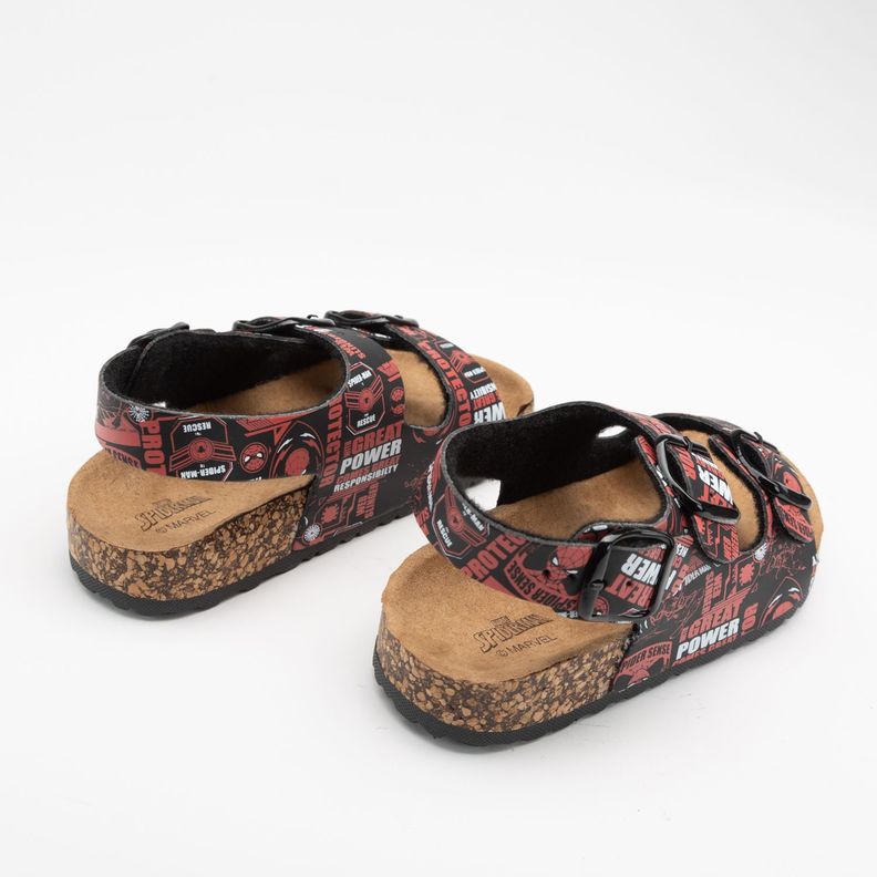 Sandalias Niño Spiderman Black Negro Marvel-3