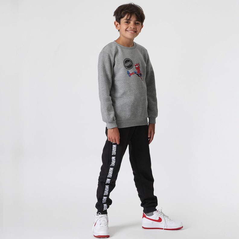 Buzo Niño Spiderman Balance Gris Marvel-1
