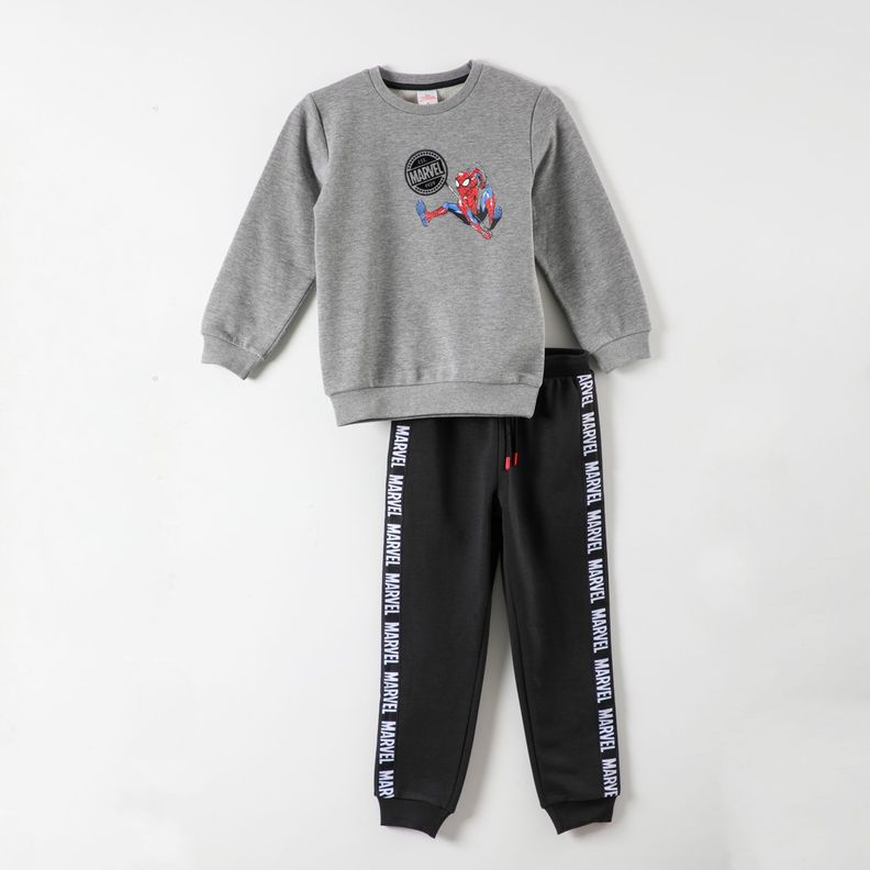 Buzo Niño Spiderman Balance Gris Marvel-3