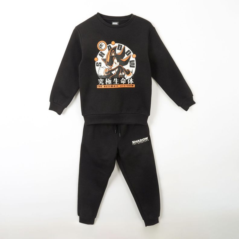 Conjunto Buzo Nino Shadow Negro Sonic 4