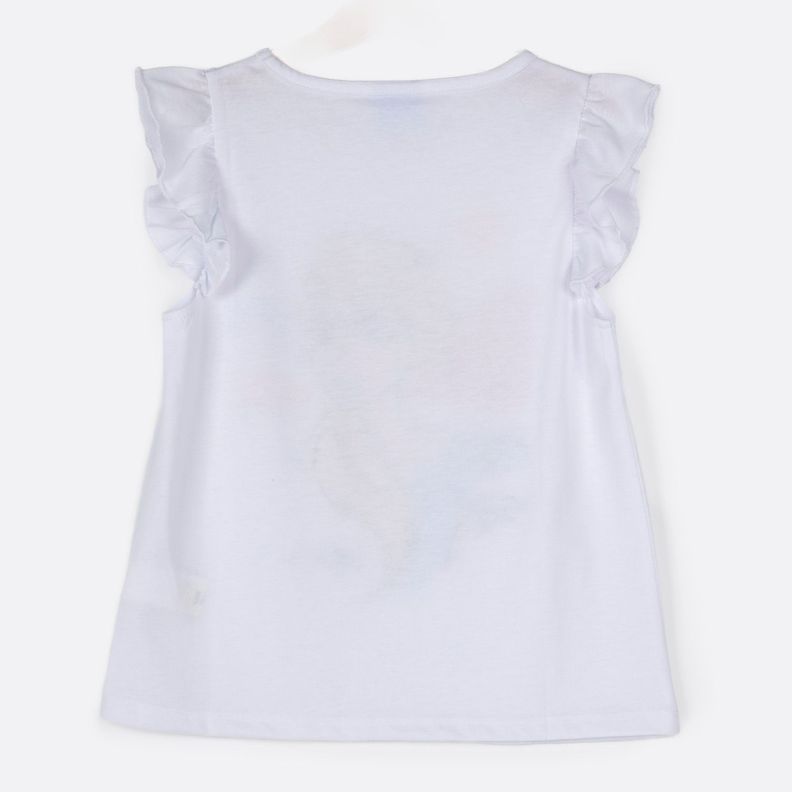 Polera Sin Manga Niña Frozen Blanco Disney-1
