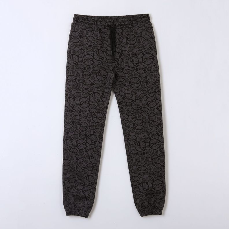 Pantalon de Buzo Nino Full Print Caras Spiderman Gris Marvel 10