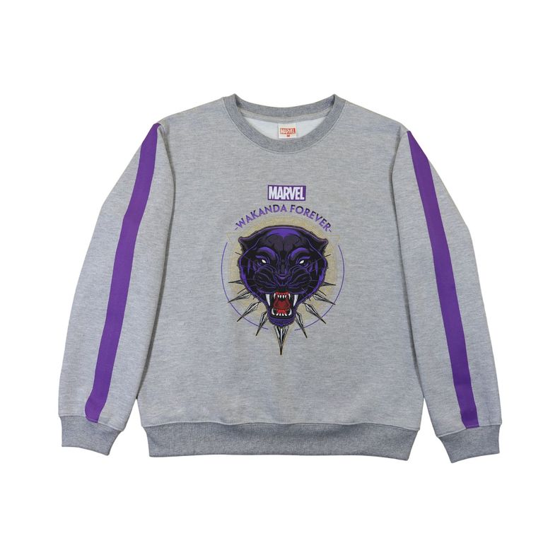 Poleron Mujer Black Panther Wakanda Gris Marvel S