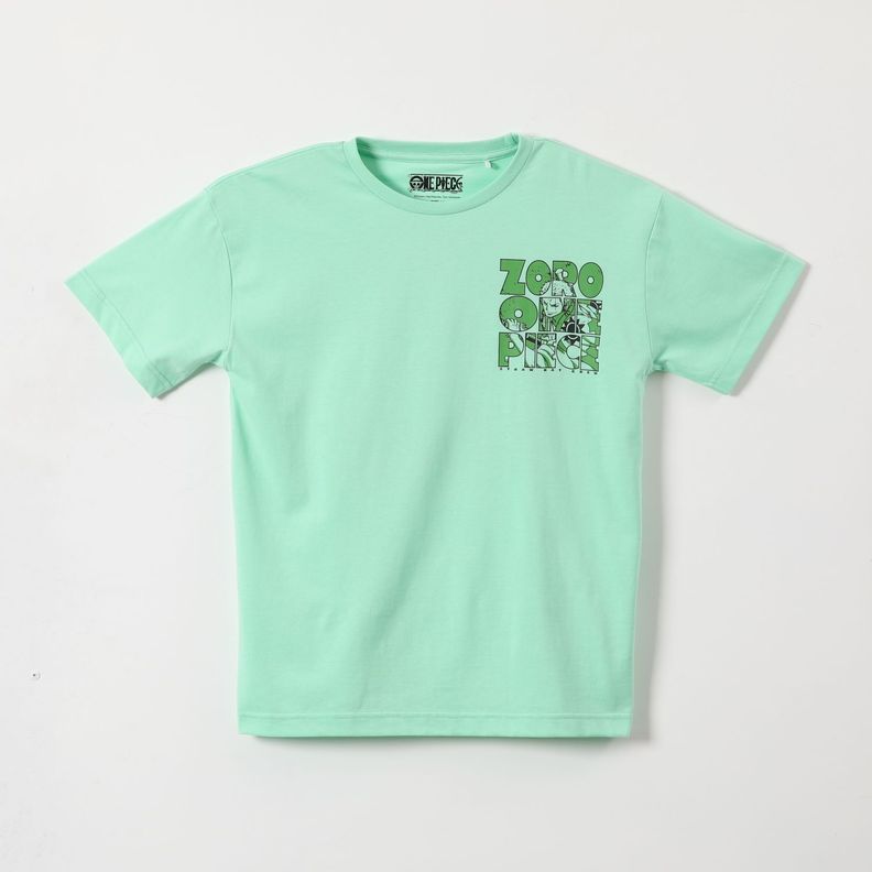 Polera Manga Corta Niño Espal Verde One Piece-0