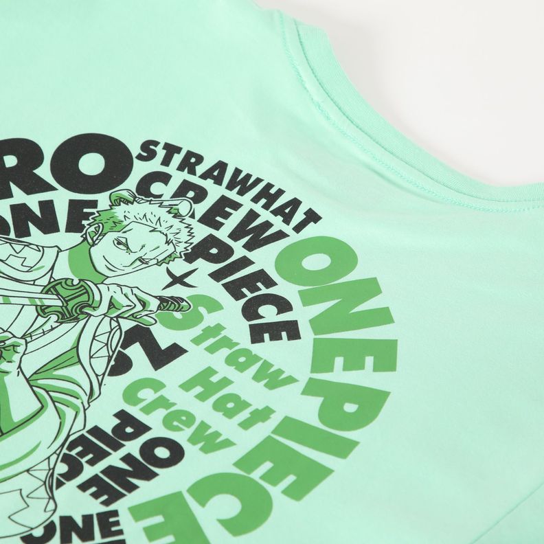 Polera Manga Corta Niño Espal Verde One Piece-2
