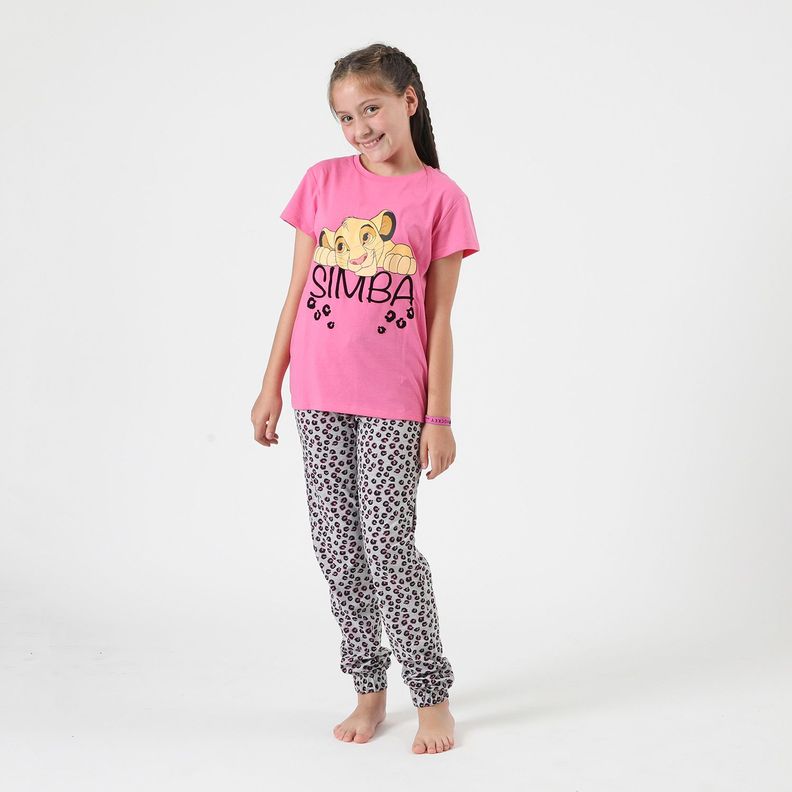 Pijama Niña Rey León Lay Down Rosado Disney-0