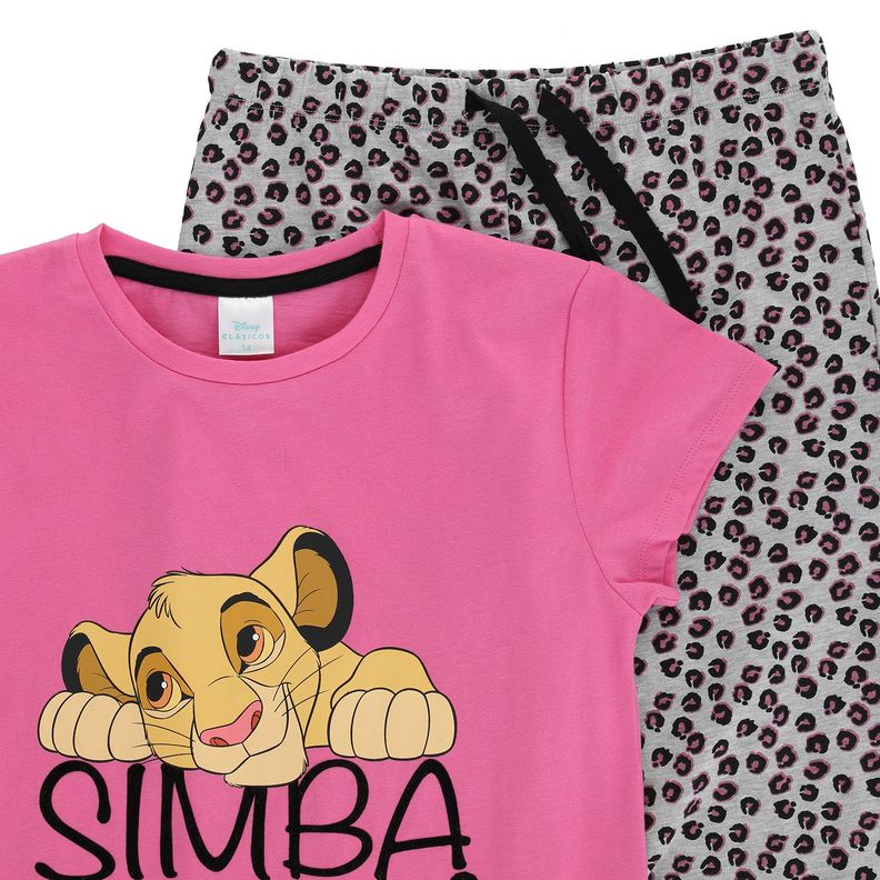 Pijama Niña Rey León Lay Down Rosado Disney-3