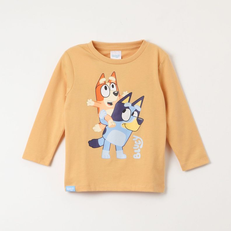 Polera Manga Larga Niño Up Bingo Café Bluey-0