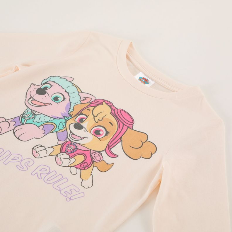 Conjunto Pijama Niña Pups Rule Beige Paw Patrol-1
