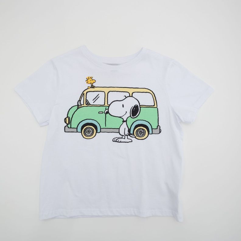 Polera Mujer Auto Blanco Snoopy-0