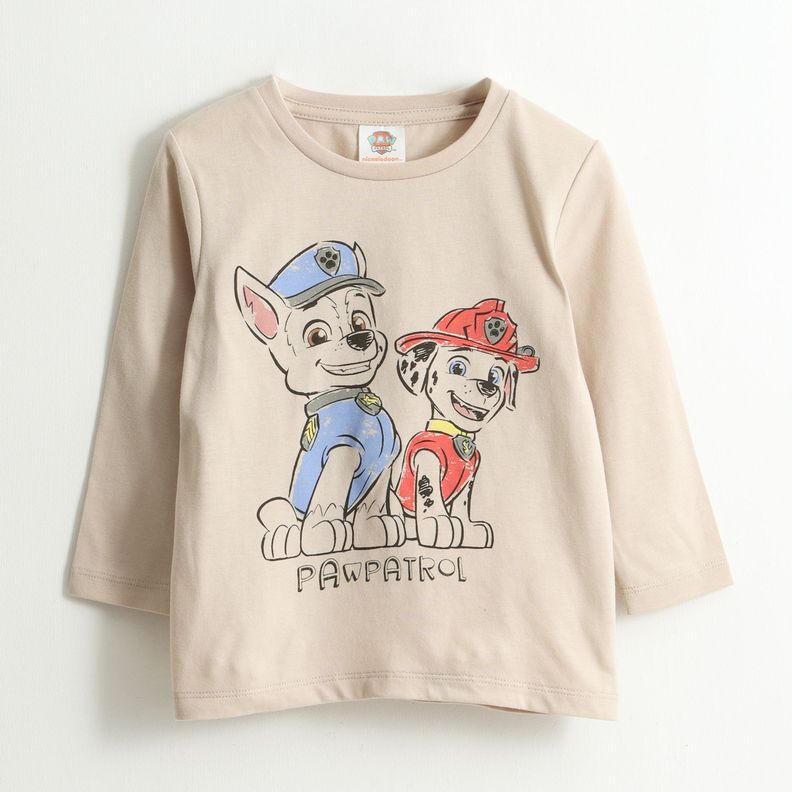 Polera Manga Larga Nino Chase & Marshall Gris Paw Patrol 2