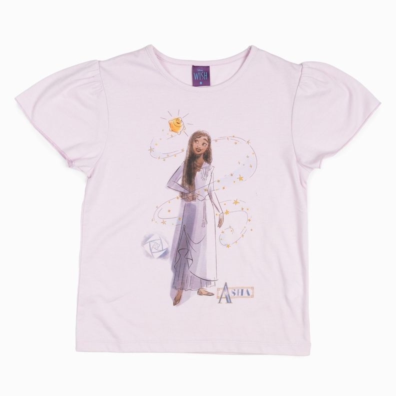 Polera Niña Shine Asha Wish Morado Disney-2