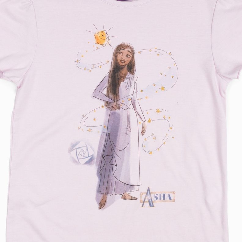 Polera Niña Shine Asha Wish Morado Disney-4