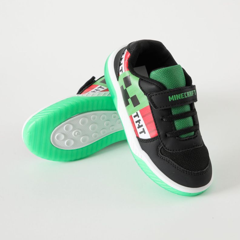Zapatilla Con Luces Niño Tnt Negro Minecraft-2