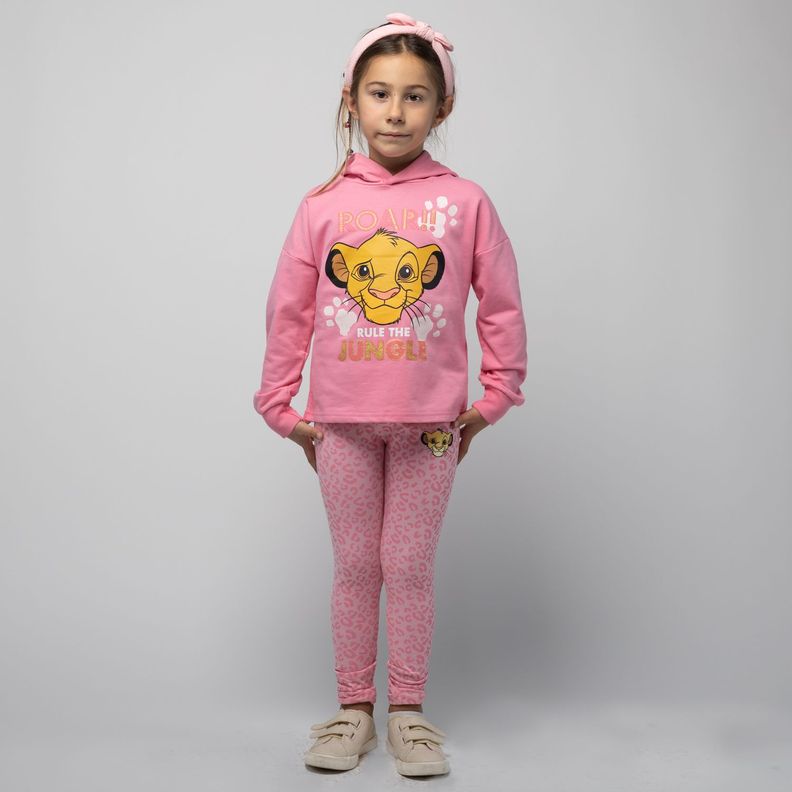 Calza Niña Rey León Piel Rosado Disney-0