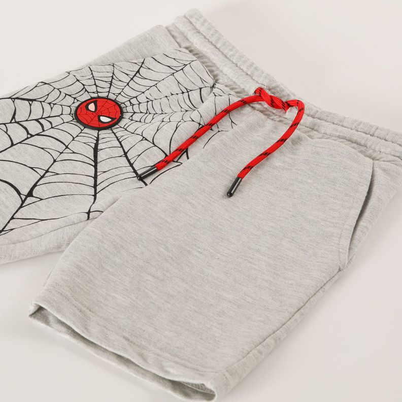 Short Niño Telaraña Spiderman Gris Marvel-1