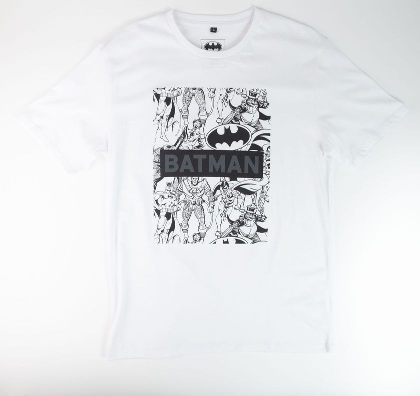 Polera Hombre Dc Comics Batman Blanco-0